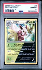 2016 POKEMON XY STEAM SIEGE #11 SHIFTRY-HOLO PSA 10