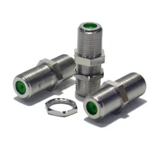 5 Pack F81 Barrel Connector 4GHz Coaxial Female to Female F type Adapter