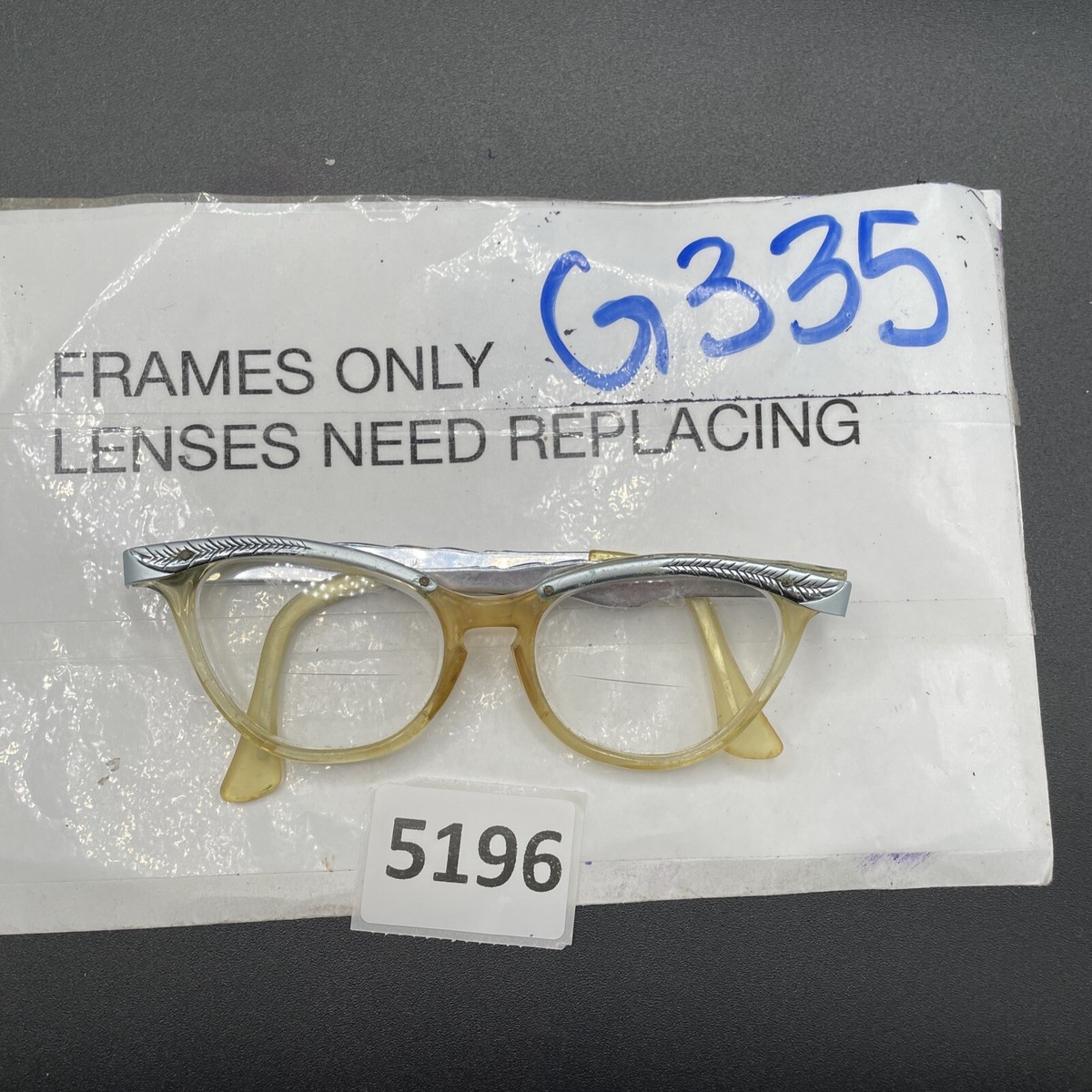 Titmus　Vintage　Glasses Vintage Titmus Z87 Aviator Style Safety Eyeglasses Gold