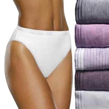 FRUIT OF THE LOOM ULTRA SOFT WOMENS  HI-CUT COLORS 5 PK