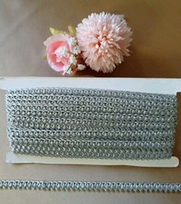 New 14 M Silver Samosa Gota Patti Lace Border For Dupatta Bridal Dresses Saree