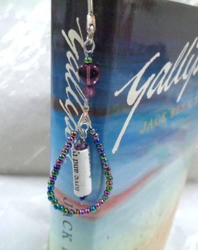 Two Beaded Bookmarks - Book Page Beads - Metal Bookmarks - Teachers - Students - Picture 5 of 17