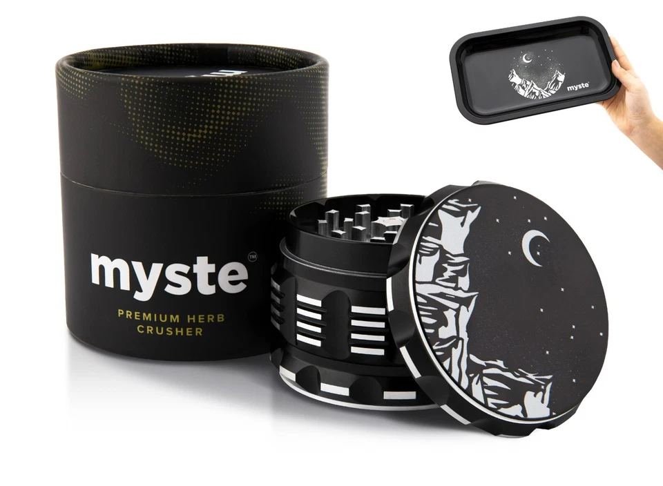 MYSTE Grinder 63mm groß, mit verbesserten schärfsten Zähnen, 4 Stück Mühle