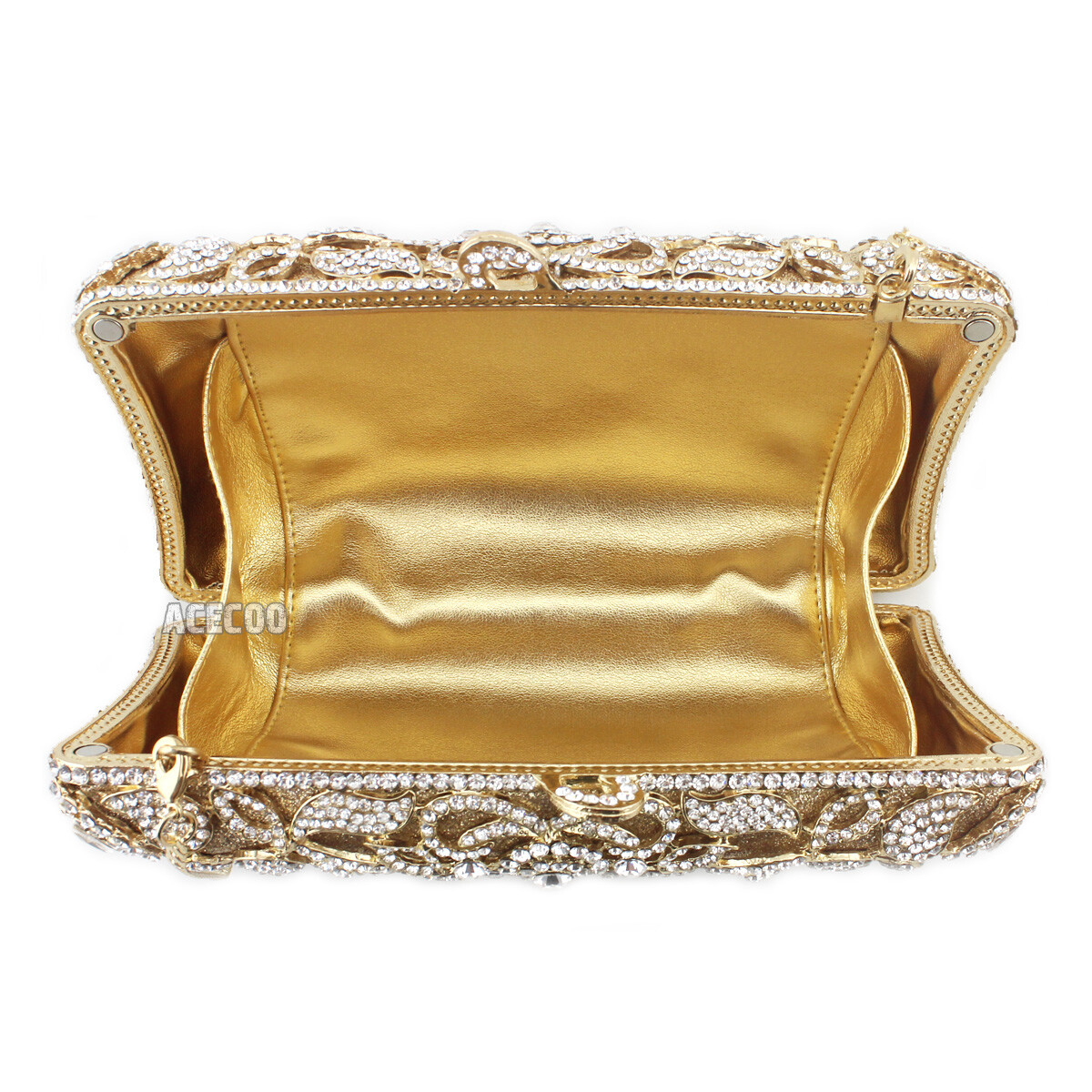 Vintage Rhinestone Evening Bag Party Crystal Clutch Wedding Handbag