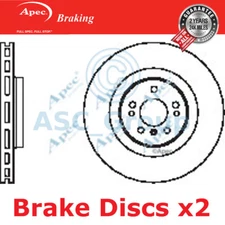 2x Apec BRAKING 350mm Ventilé OE Qualité Remplacement Disques de Frein (Paire)
