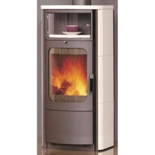 Hark Dauerbrandofen Kaminofen Opera-B Ofenkacheln creme-weiss titan (5 KW)