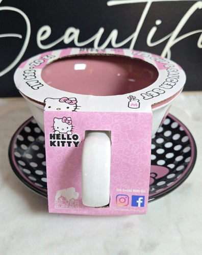 Sanrio Hello Kitty Ceramic Teacup and Saucer Set #213 - Picture 6 of 8