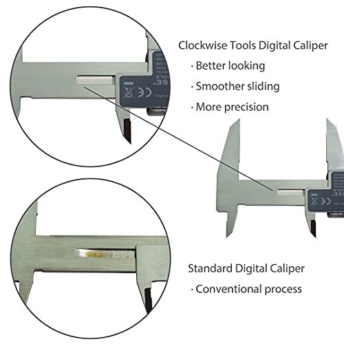 Clockwise Tools DCLR-0605 Electronic Digital Caliper Inch/Metric ...