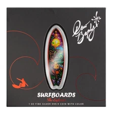 2023 Solomon Islands Drew Brophy Surfboard The Enforcer 1 oz Silver Coin