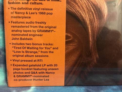 Nancy & Lee LP Self Titled SEALED Sundown (Gold & Clear) Nancy Sinatra - Picture 4 of 7