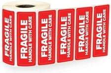 3x1 Fragile Handle with Care Stickers Labels Easy to Peel and Apply