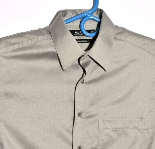 Murano Mens Gray Dress Shirt Size Small 