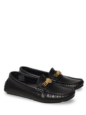 NIB New Versace Kids Medusa Leather Driver Loafers Size 27 9.5 28 10.5