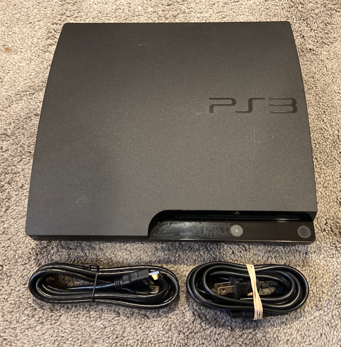 Official Sony PlayStation 3 PS3 160GB Slim Console & Wires! Works