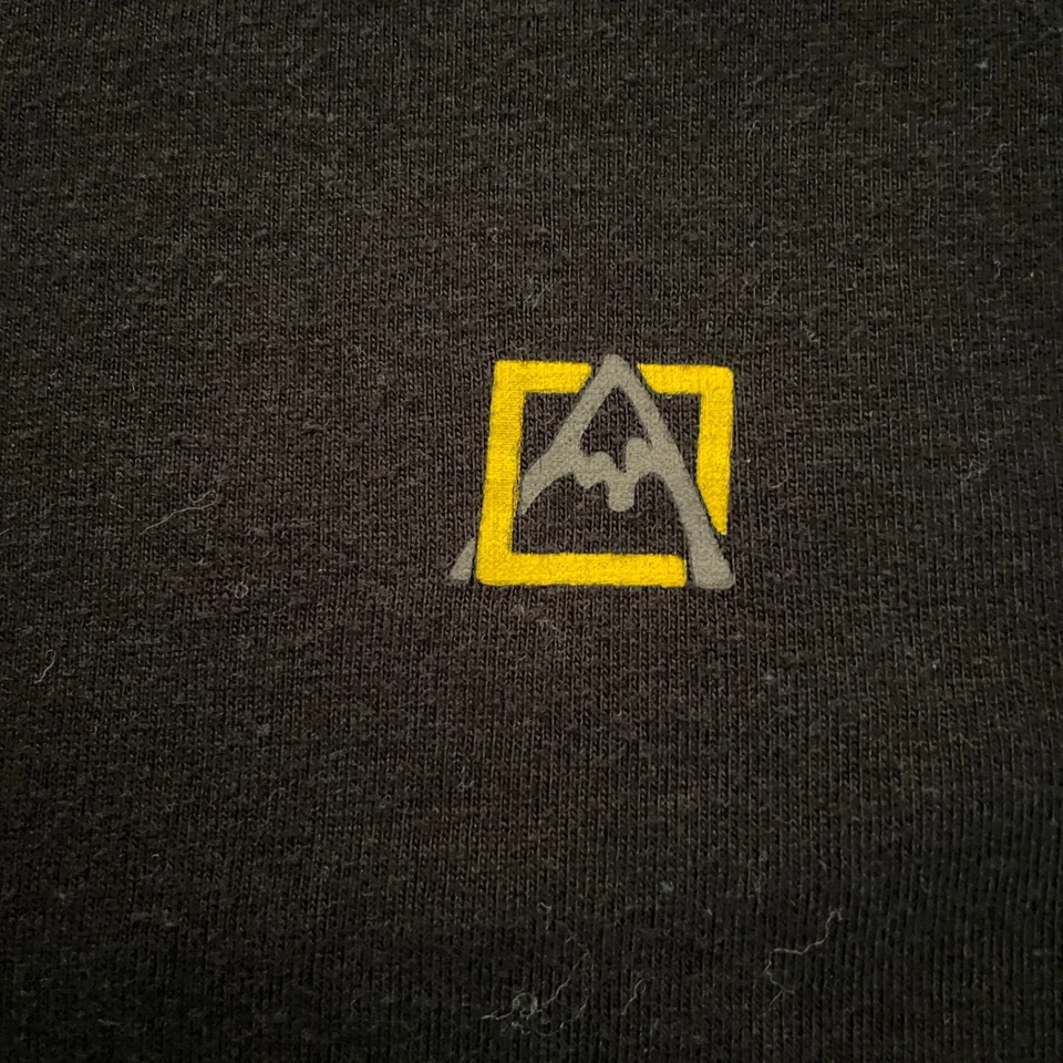 Camiseta Avalanche Para Hombre S Negra Logo Gráfico Aire Libre Senderismo Montaña Escalada Foto 2 de 4