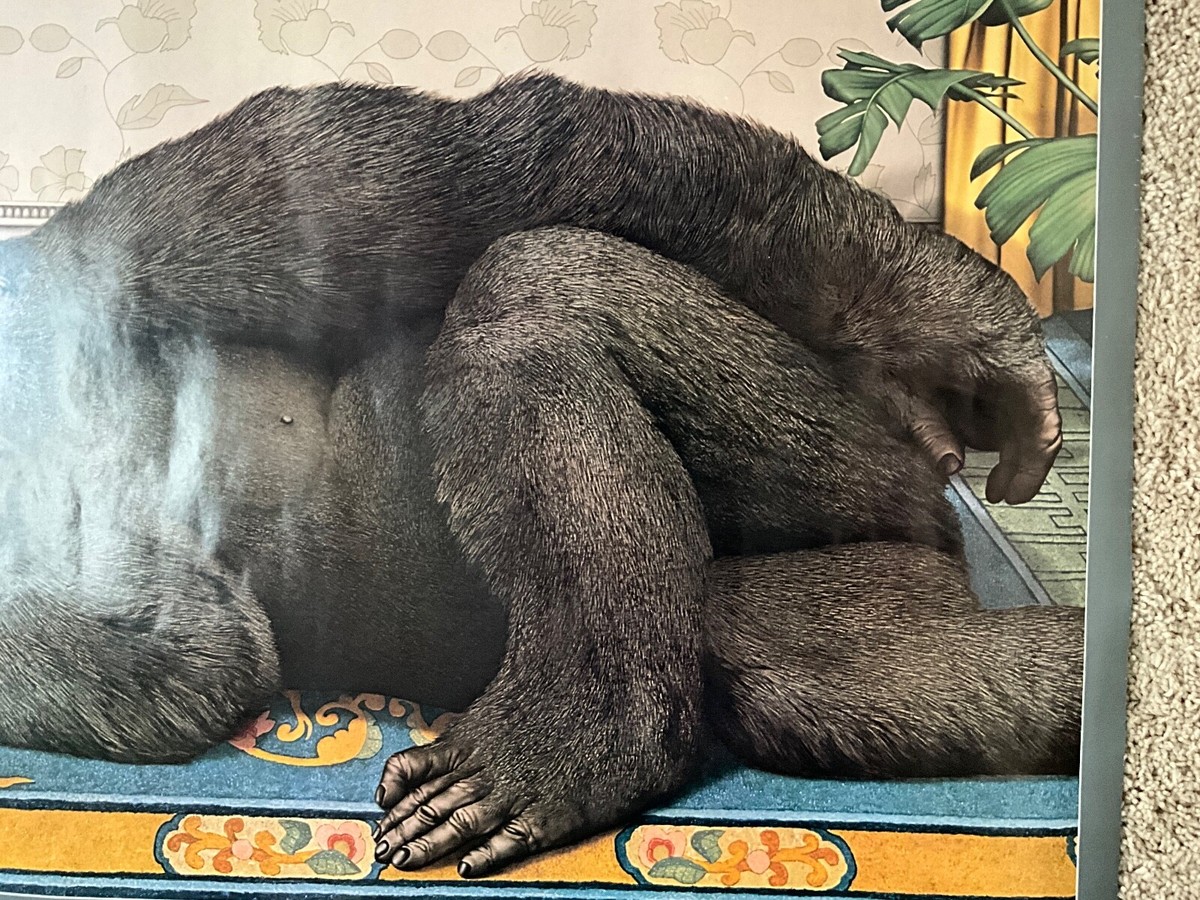VINTAGE TOM PALMORE GORILLA RECLINING NUDE PHILADELPHIA MUSEUM OF ART  POSTER | eBay