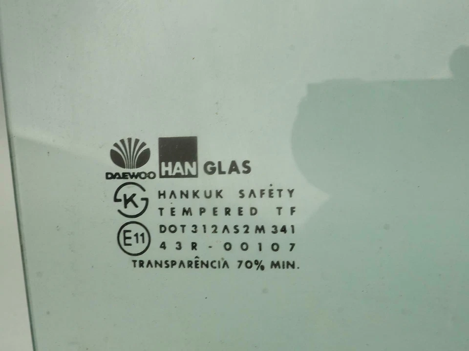 1997 - 2002 Daewoo Leganza Window Glass Door Passenger Right Side Rh Rear - Image 4 of 4