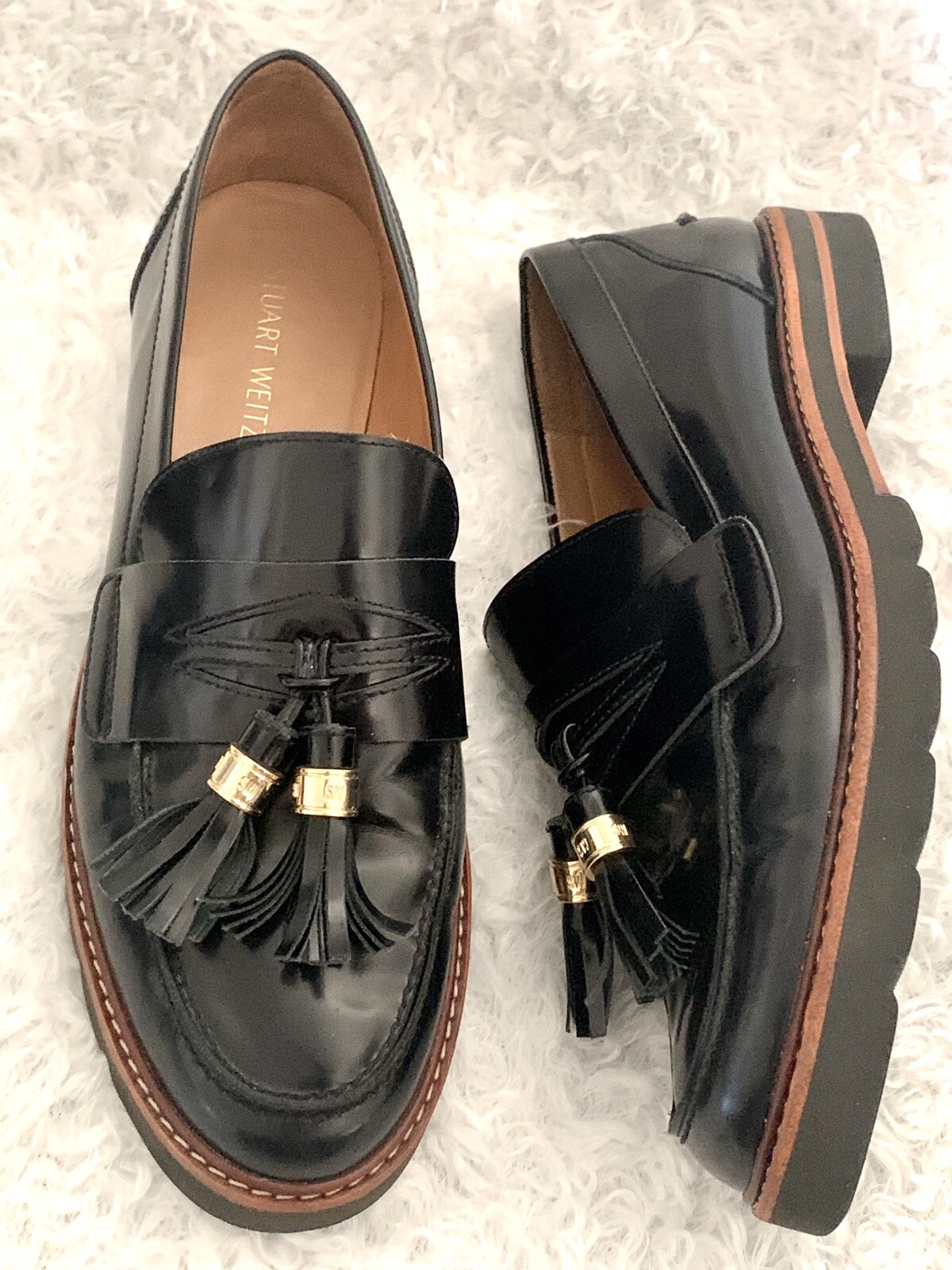 stuart weitzman manila tassel loafers