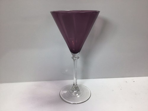 T68 Vintage Antique Purple Garda Amethyst Stemmed Blown Wine Glass Water Goblet - Picture 8 of 18