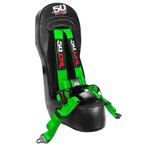Arctic Cat Wildcat Rear Bump Seat & GREEN 2" 4 Point Harness w/Auto Style Buckle - Bild 5 von 9