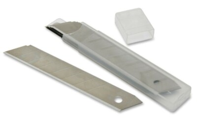 10x Snap Off 18mm 4'' Cutter Retractable Utility Knife Replacement Blades Refill