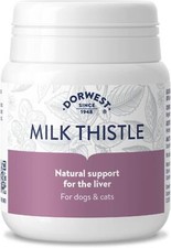 Dorwest - Liver Support - 100 Milk Thistle Tablets for Dogs and Cats - Detox