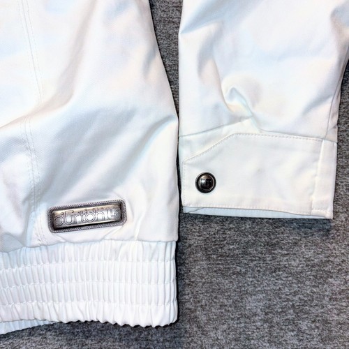 Burton Snowboarding Jacket Womens Medium White Cool Flavors Dryride Hooded Coat - Picture 11 of 20