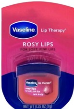 Vaseline Lip Balm Therapy Protects Rosy Lips Relieves Dry & Cracked Lips 0.25 Oz