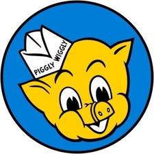 Piggly Wiggly Grocery Stores NEW Sign: 40" Dia Round USA STEEL 2-SIDED