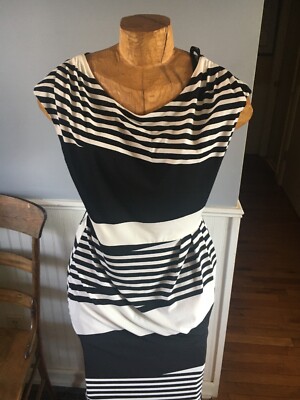 bisou bisou black and white dress The Demi Dress