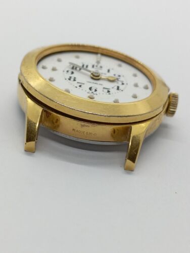 Vintage FLEURIER BRAILLE Watch For The Blind Gold Plated G20 cal. 196 Unitas 199 - Picture 4 of 23