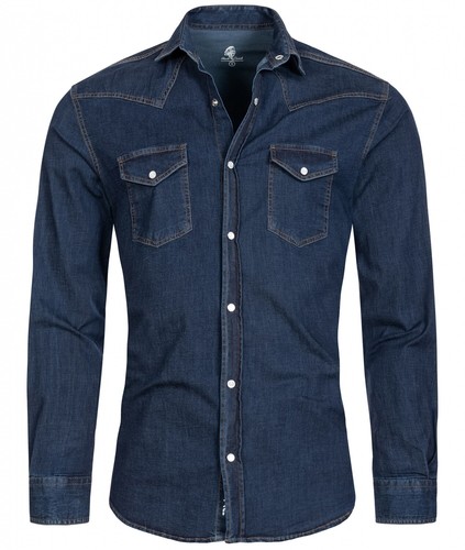 Rock Creek Herren Jeanshemd Denim Blau Herrenhemd Regular Fit Langarm S-XXL M4 - Bild 14 von 23