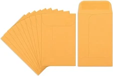 20 Kraft Coin / Seed Envelopes 2.25" x 3.5" #1 Small Parts Gummed Flap Envelope
