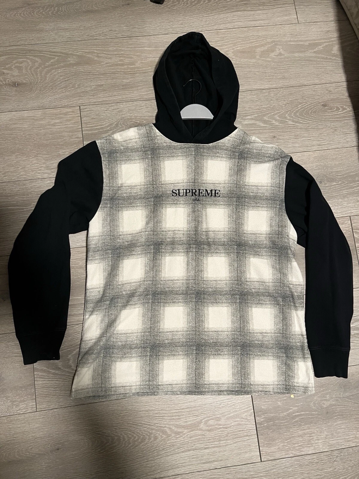 Sweat à capuche Supreme grand plaid authentique