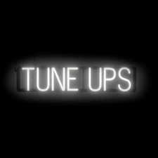 SpellBrite TUNE UPS Sign | Neon Tune Ups Sign Look, LED Light | 29.3" x 6.3"