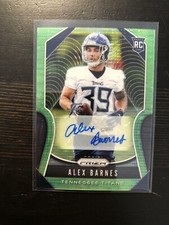 2019 Panini Prizm #377 Alex Barnes Rookie Auto Autograph Neon Green Pulsar PWE