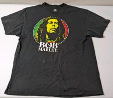 Bob Marley T Shirt Men's XL Graphic Black Short Sleeve Zion Rootwear