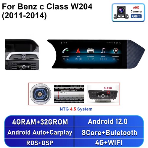 Per Mercedes Benz Classe C W204 2011-2014 CarPlay Autoradio Lettore GPS Schermo - Foto 9 di 27