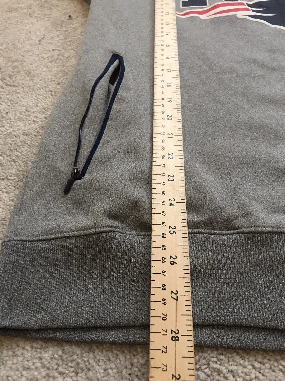 VETEMENTS New England Patriots maglione uomo grande felpa con cappuccio NFL calcio grigio