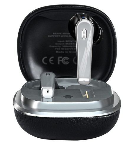 BESUE Wireless Earbuds Bluetooth 5.2, 4 Mics ENC, 40H Playtime, USB-C, Black - 第 1/3 張圖片