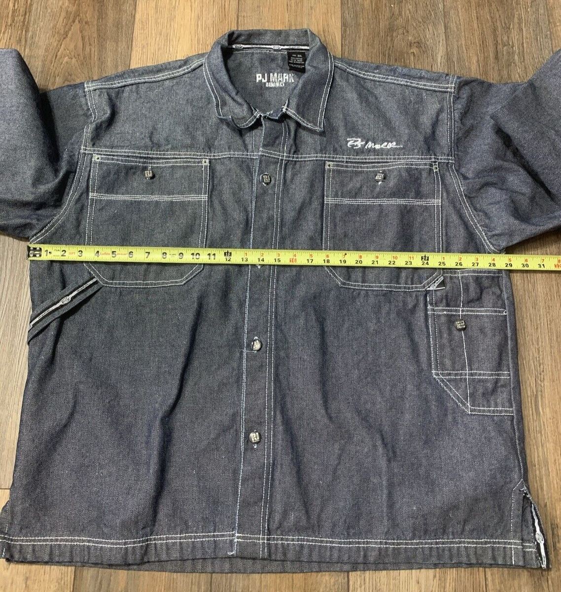 PJ mark New York ロゴジャケット 3XL PJ Mark Denim Jacket