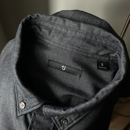 J+ Jil Sander x Uniqlo Men’s Gray Denim Cotton Slim Fit Shirt – Size S - Picture 10 of 11