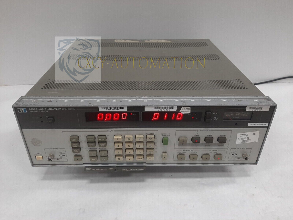 HP 8903A Audio Analyzer 20 Hz - 100 kHz for sale online | eBay HP 8903A Audio Analyzer 20 Hz - 100 kHz for sale online | eBay