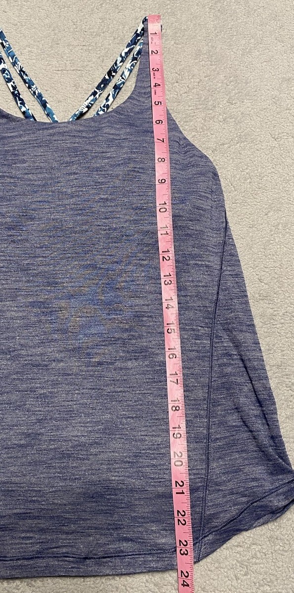 Lululemon Tank Top Womens Size 4 Blue Moment To Movement 2 In 1