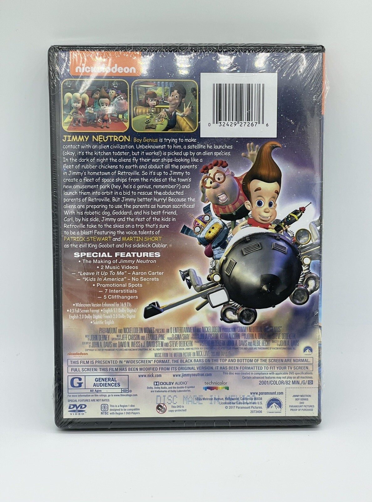SEALED Jimmy Neutron: Boy Genius - DVD Nickelodeon Special Features ...