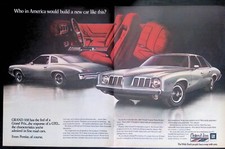 Vintage Print Ad 1970s Pontiac Grand Am Gm