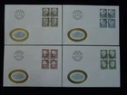 portraits of celebrities set of 4 FDC Switzerland 1978 (block of 4)