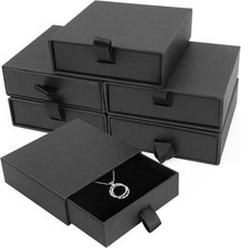 Jewelry Gift Boxes, 5 Pack 3.5 3.5x1Inch Cardboard Jewelry Boxes, Bulk Small Je