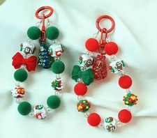 Bulk Christmas Beaded Keychain 20PCS per SET