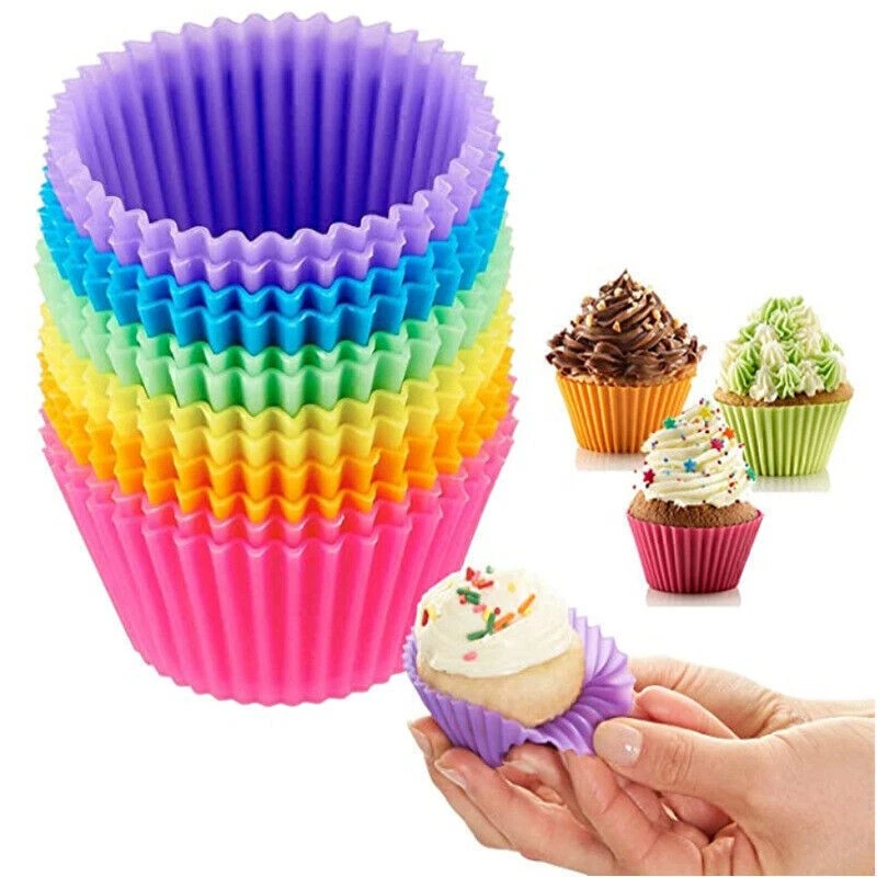 Silikon Muffin Backform 12er Set Muffinform Muffinförmchen BPA-Frei Cupcake NEU - Bild 4 von 4